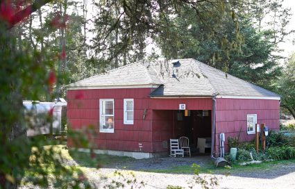 1950s beach cabin at the Sou'wester Lodge