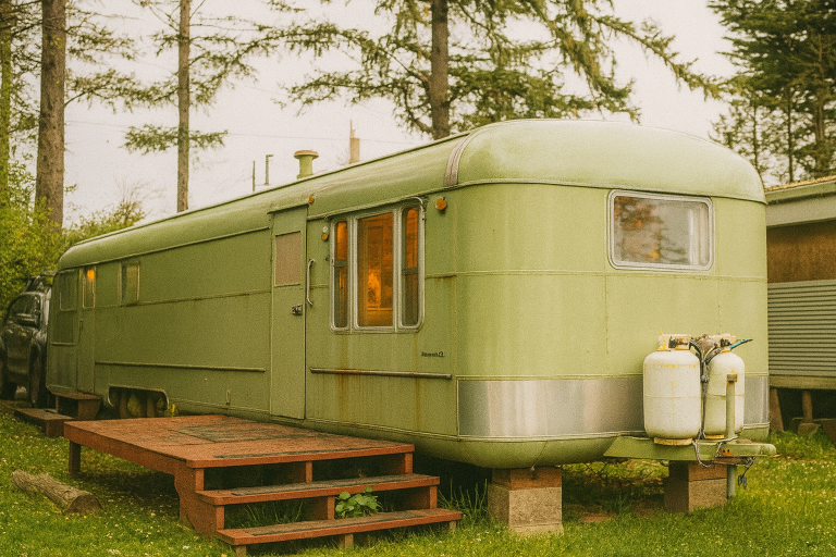 Family size vintage-trailer Souwester Washington