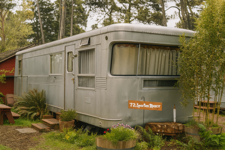 Sparton manor vintage-trailer Souwester resort washington