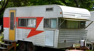 Fireball vintage trailer at the Sou'wester lodge