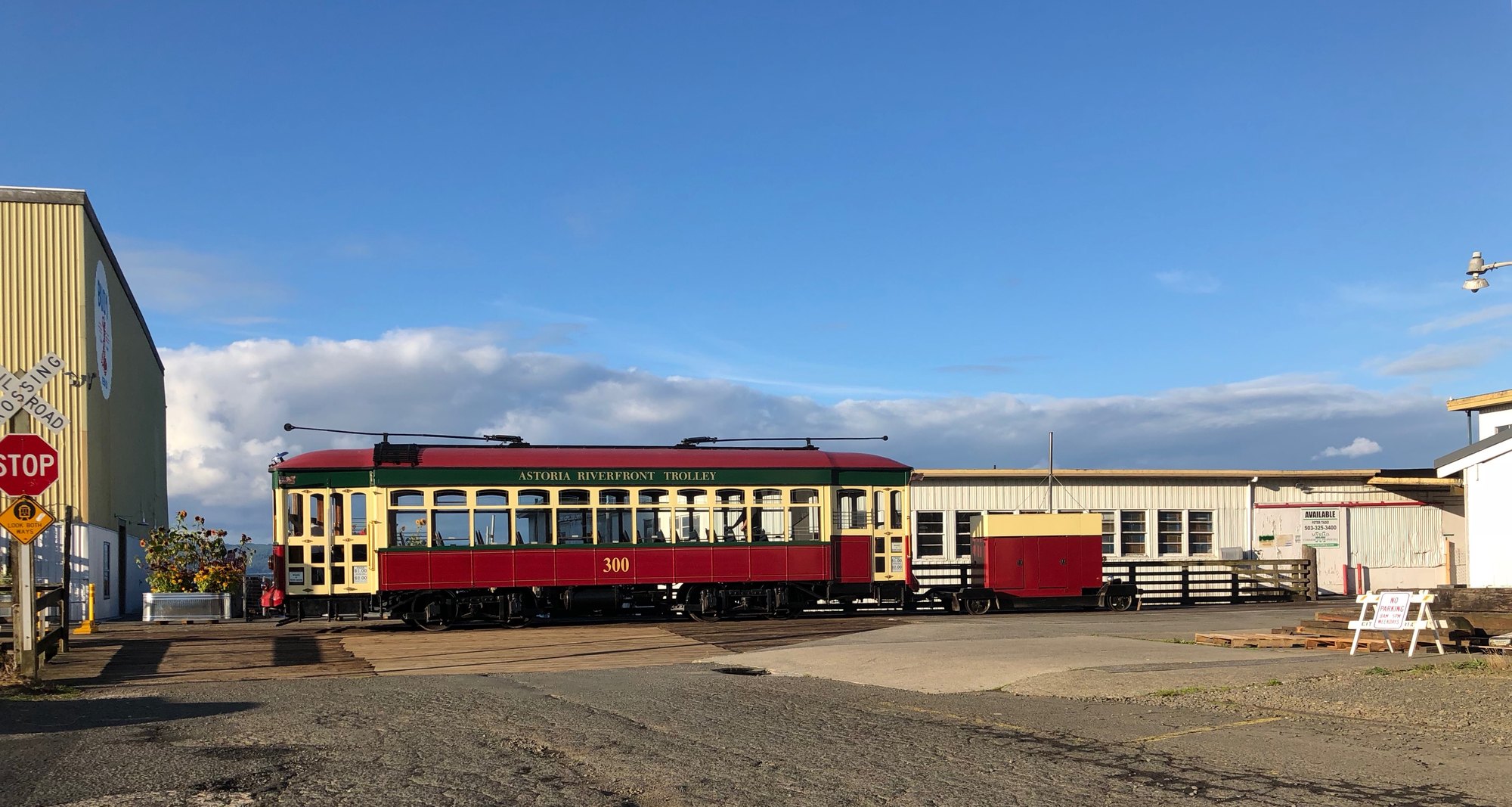 The Astoria Riverfront Trolley on the waterfront